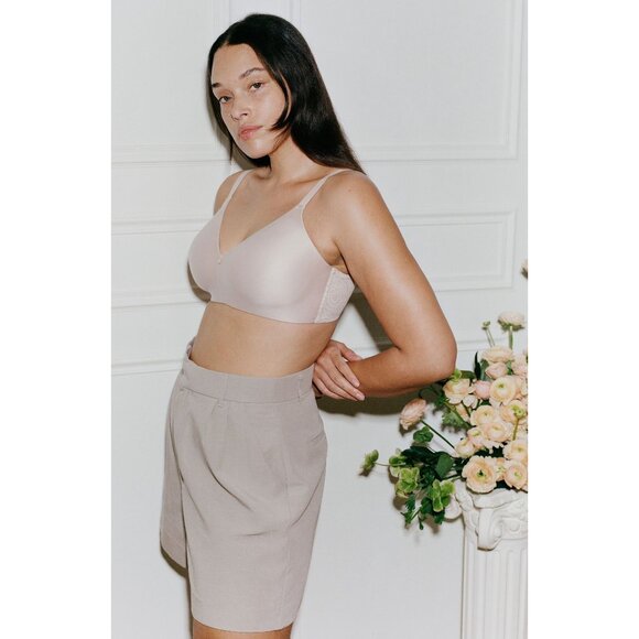 🆕CHANTELLE C Jolie Wireless Full Coverage T-Shirt Bra 36DD Beige #13BQ9 - Picture 6 of 11